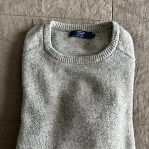 J. Crew 100% Lambswool Crewneck Sweater - Grey/Gray - Super Comfy, Barely Worn
